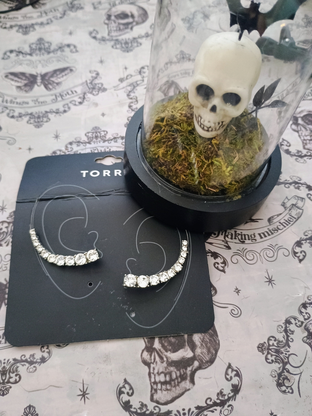 torrid Silver Crystal Ear Crawler Earrings